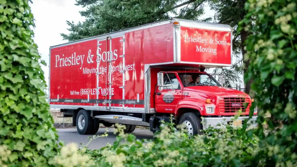Priestly and Sons Moving Truck in Portland